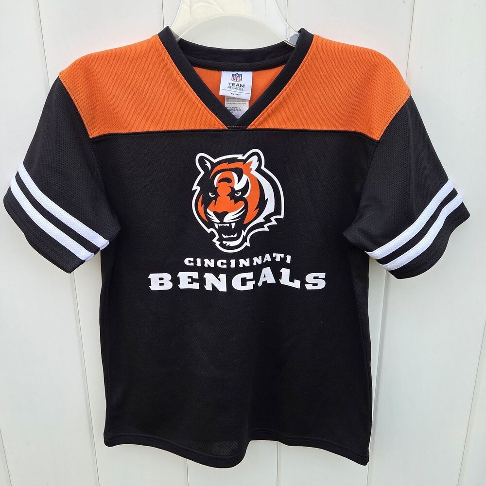 NFL Team Apparel Cincinnati Bengals Jersey NFL Football V Neck Size Medium 10/12